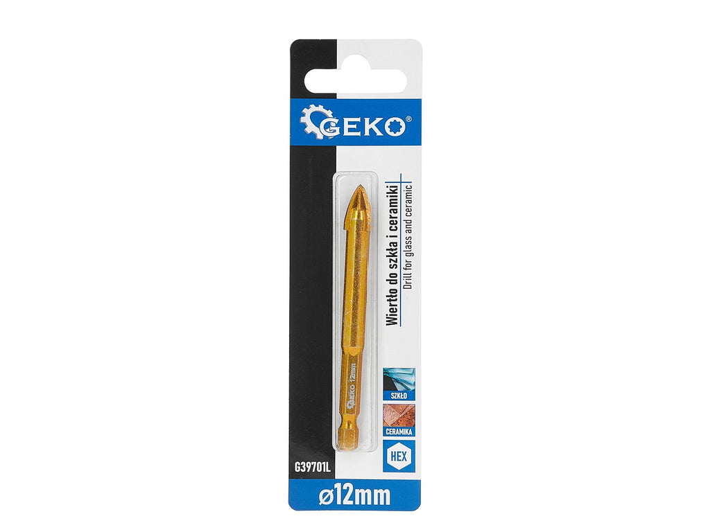 Drill for glass and ceramic, 12 mm HEX
