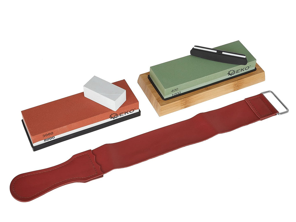 8-piece knife sharpening stones set with angle guide