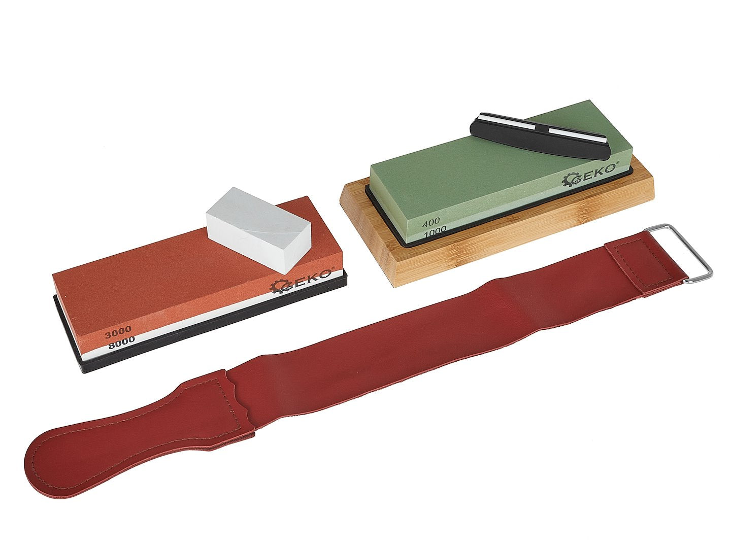 8-piece knife sharpening stones set with angle guide