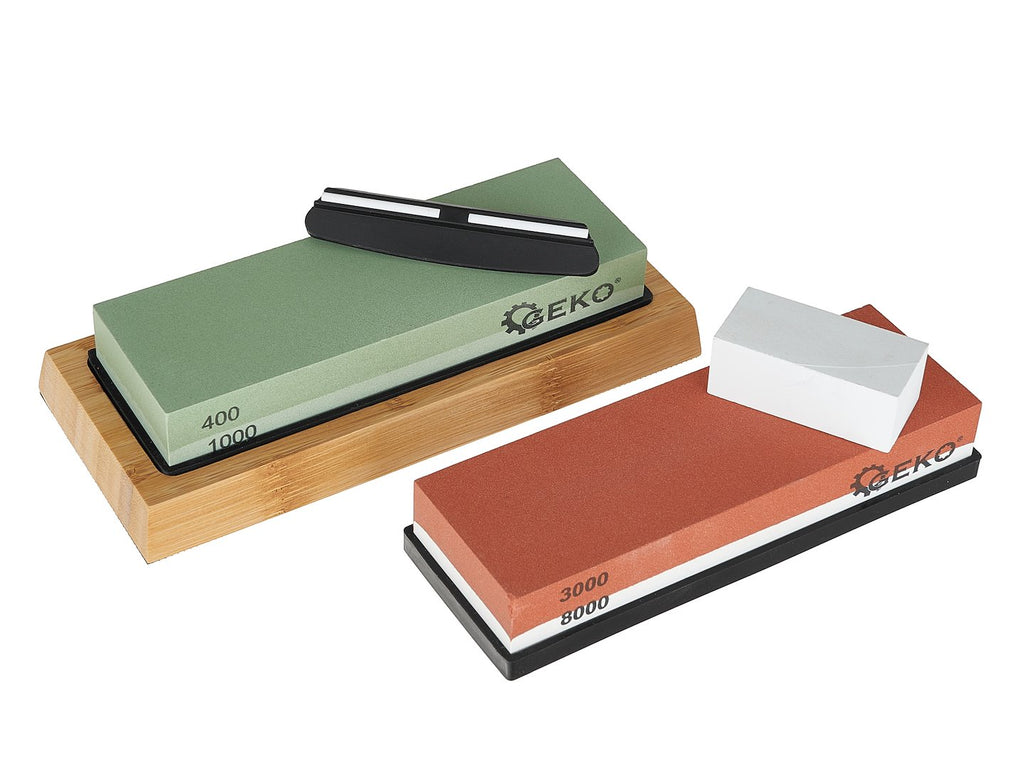 8-piece knife sharpening stones set with angle guide