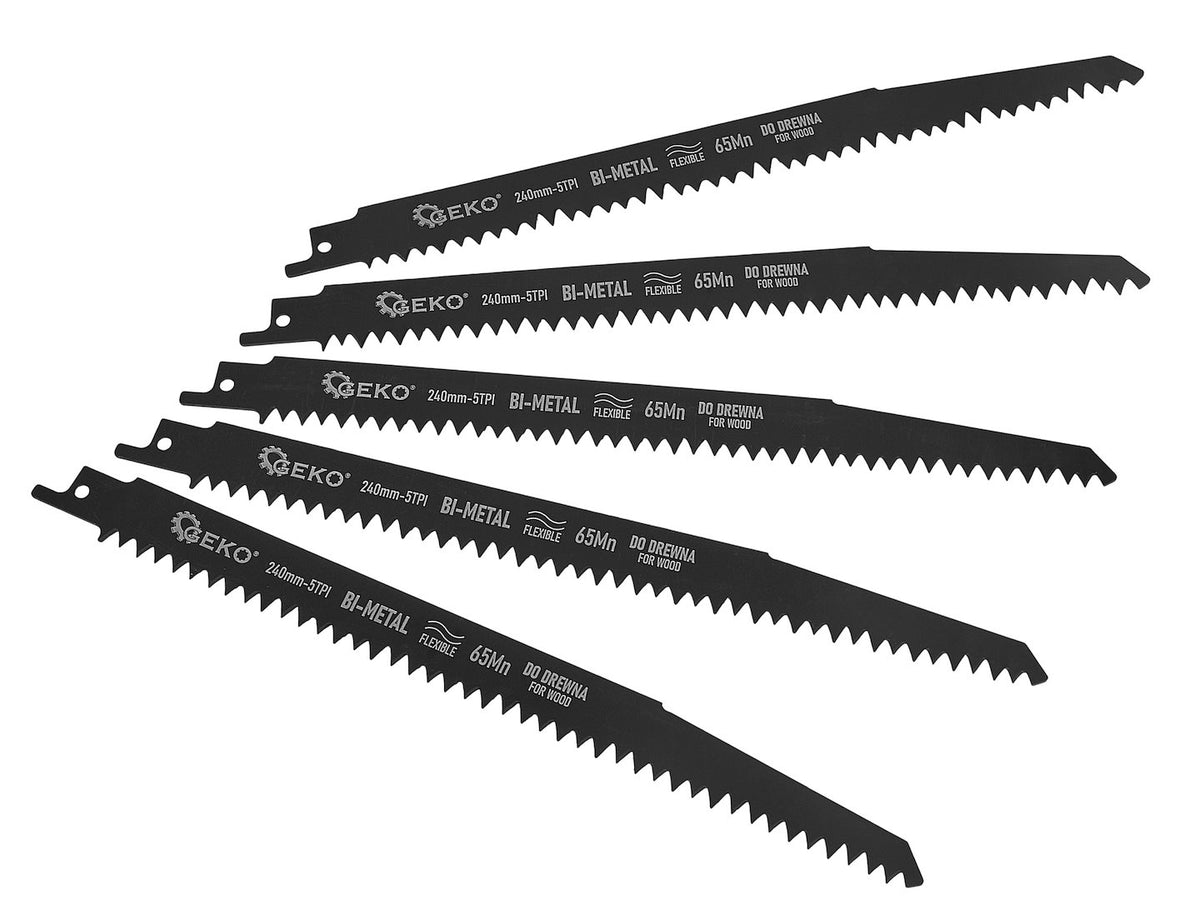 240 mm Bi-Metal Wood Cut-Out Saw Blades, 5 pcs