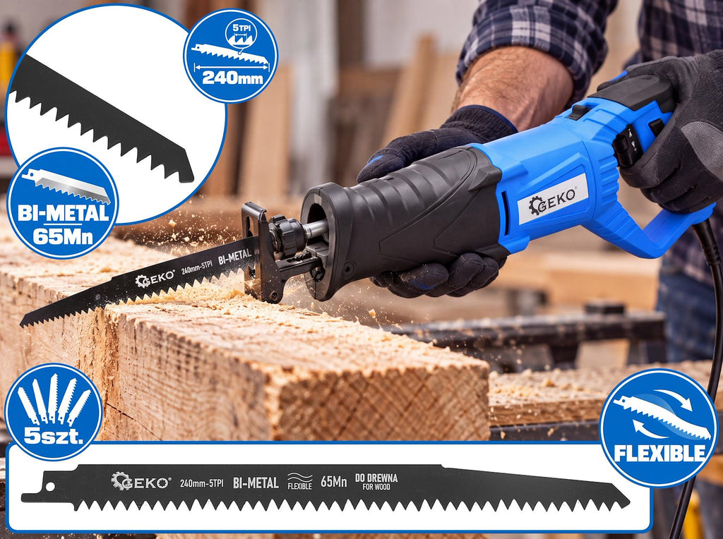 240 mm Bi-Metal Wood Cut-Out Saw Blades, 5 pcs