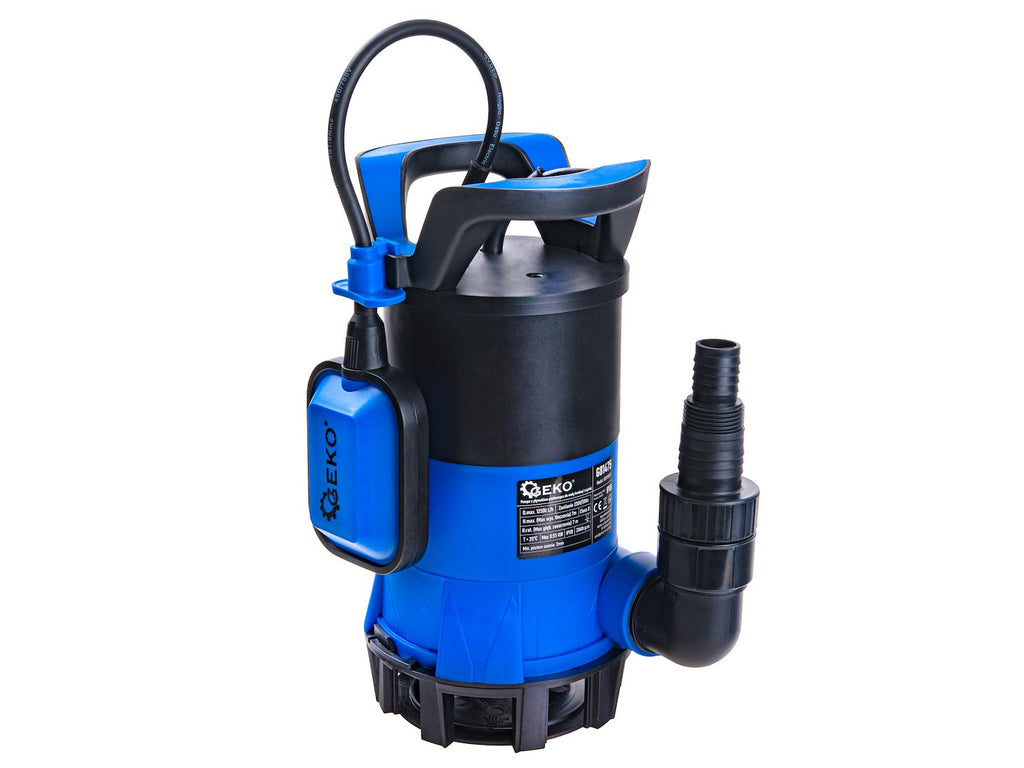 3-in-1 plastic submersible shallow-suction dirty & clean water pump with float switch, 550 W