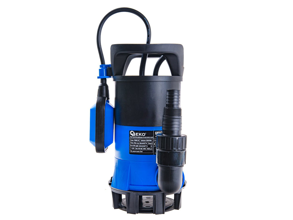 3-in-1 plastic submersible shallow-suction dirty & clean water pump with float switch, 550 W