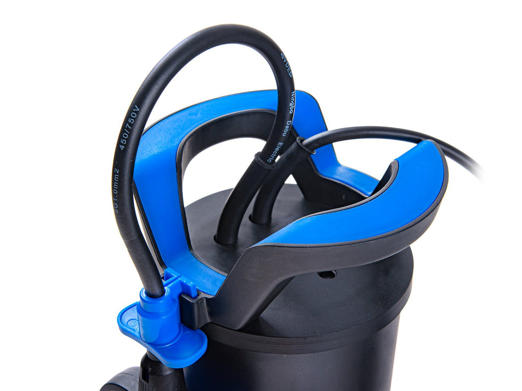 3-in-1 plastic submersible shallow-suction dirty & clean water pump with float switch, 550 W
