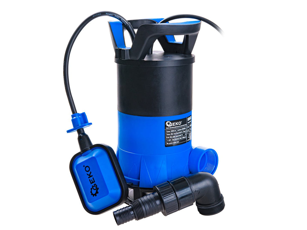 3-in-1 plastic submersible shallow-suction dirty & clean water pump with float switch, 550 W