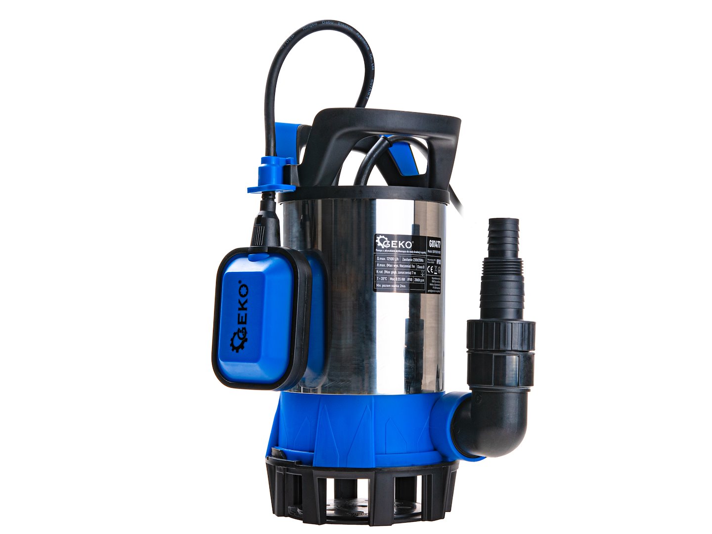 3-in-1 Submersible Shallow-Suction Dirty & Clean Water Pump with Float Switch 550 W
