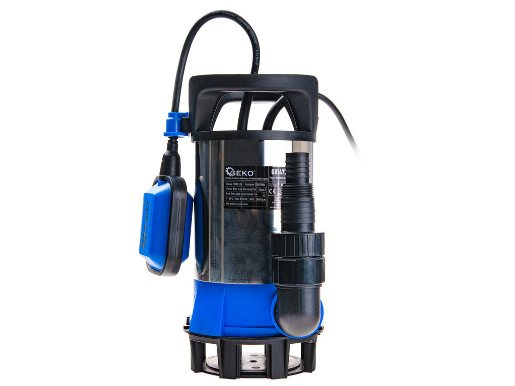 3-in-1 Submersible Shallow-Suction Dirty & Clean Water Pump with Float Switch 550 W