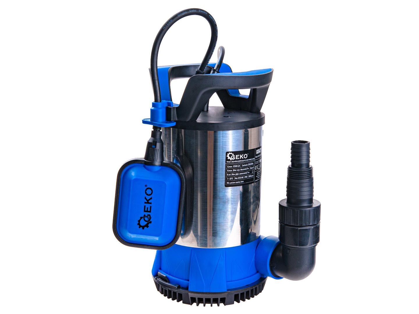 3-in-1 Submersible Shallow-Suction Dirty & Clean Water Pump with Float Switch 550 W