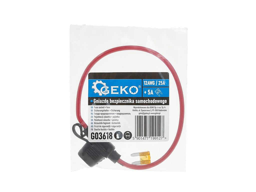 19mm 25A Fuse Socket + 5A Fuse