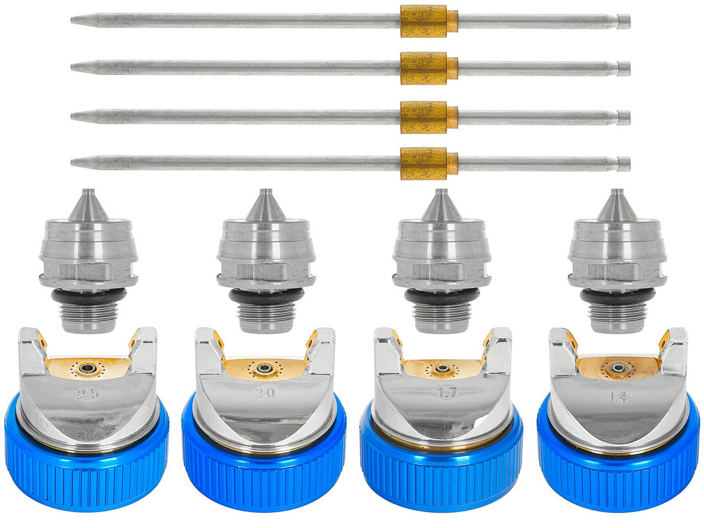 Spray Gun HVLP 600 ml + 4 Nozzles (1.4 - 1.7 - 2.0 - 2.5)
