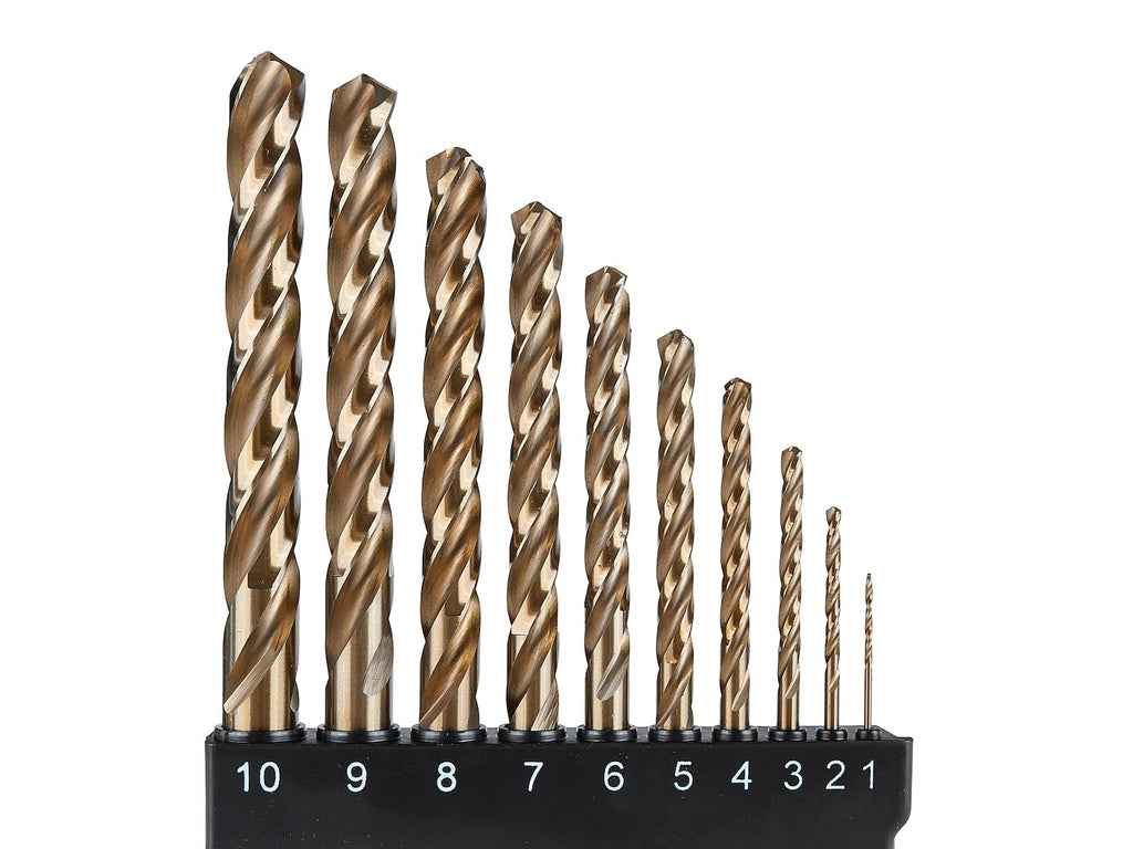 10 pcs 1-10 mm cobalt HSS M35 drills