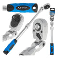 Telescopic flexible-head ratchet with handle 1/2" 370–510 mm 72T CrV