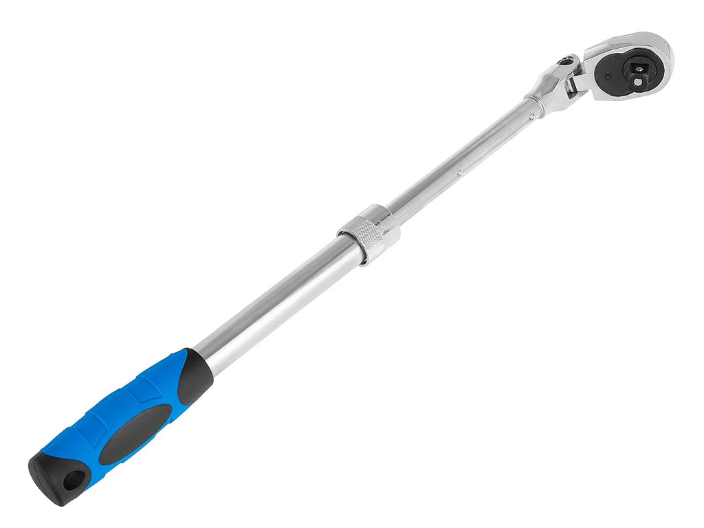 Telescopic flexible-head ratchet with handle 1/2" 370–510 mm 72T CrV