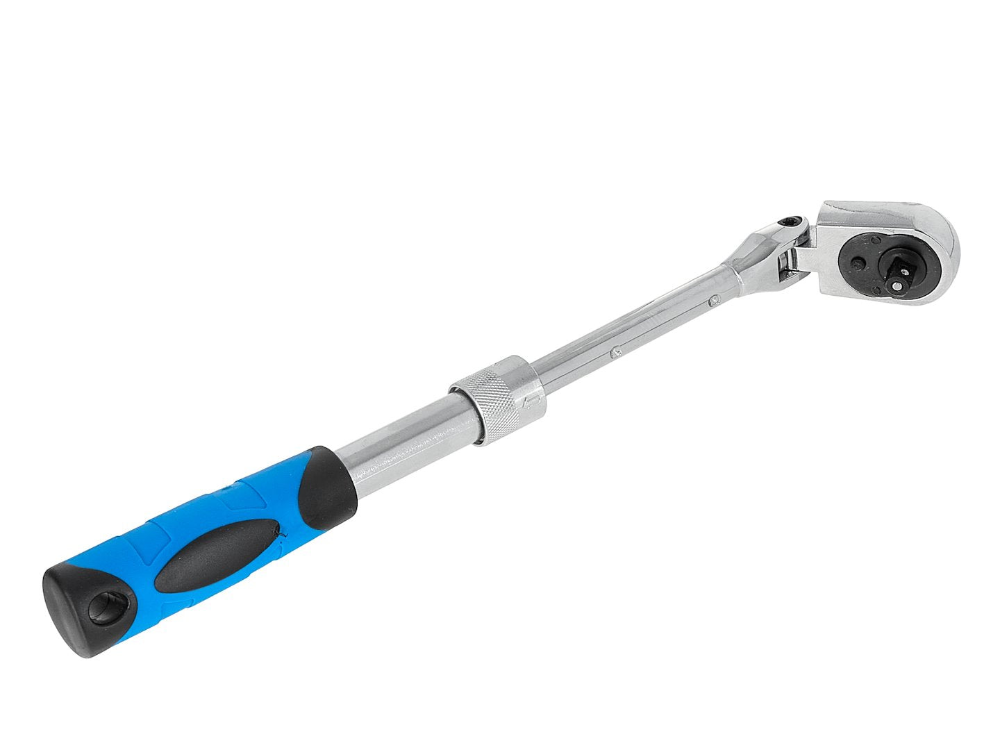 Telescopic ratchet with flexible head and handle 1/4" drive, 210-278 mm, 72T, CrV
