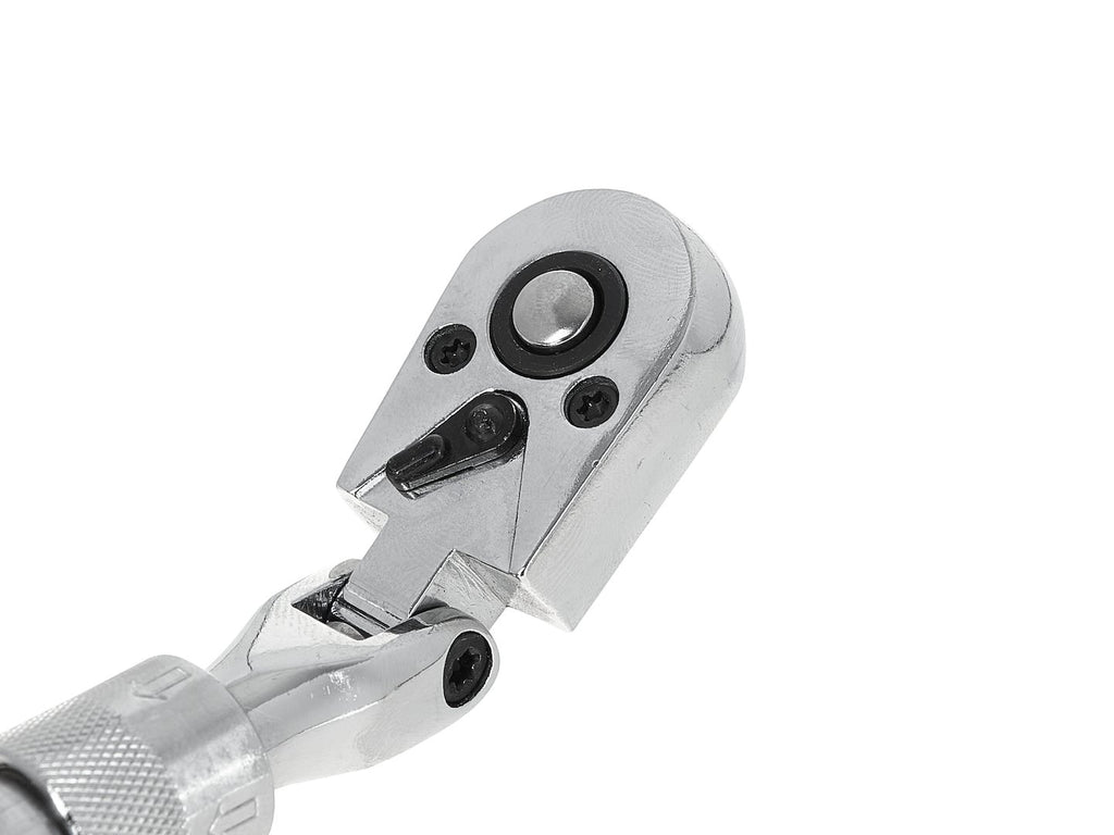 Telescopic ratchet with flexible head and handle 1/4" drive, 210-278 mm, 72T, CrV