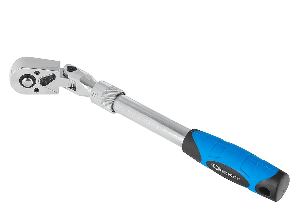 Telescopic flexible-head ratchet with handle 3/8" 285-375 mm 72T CrV