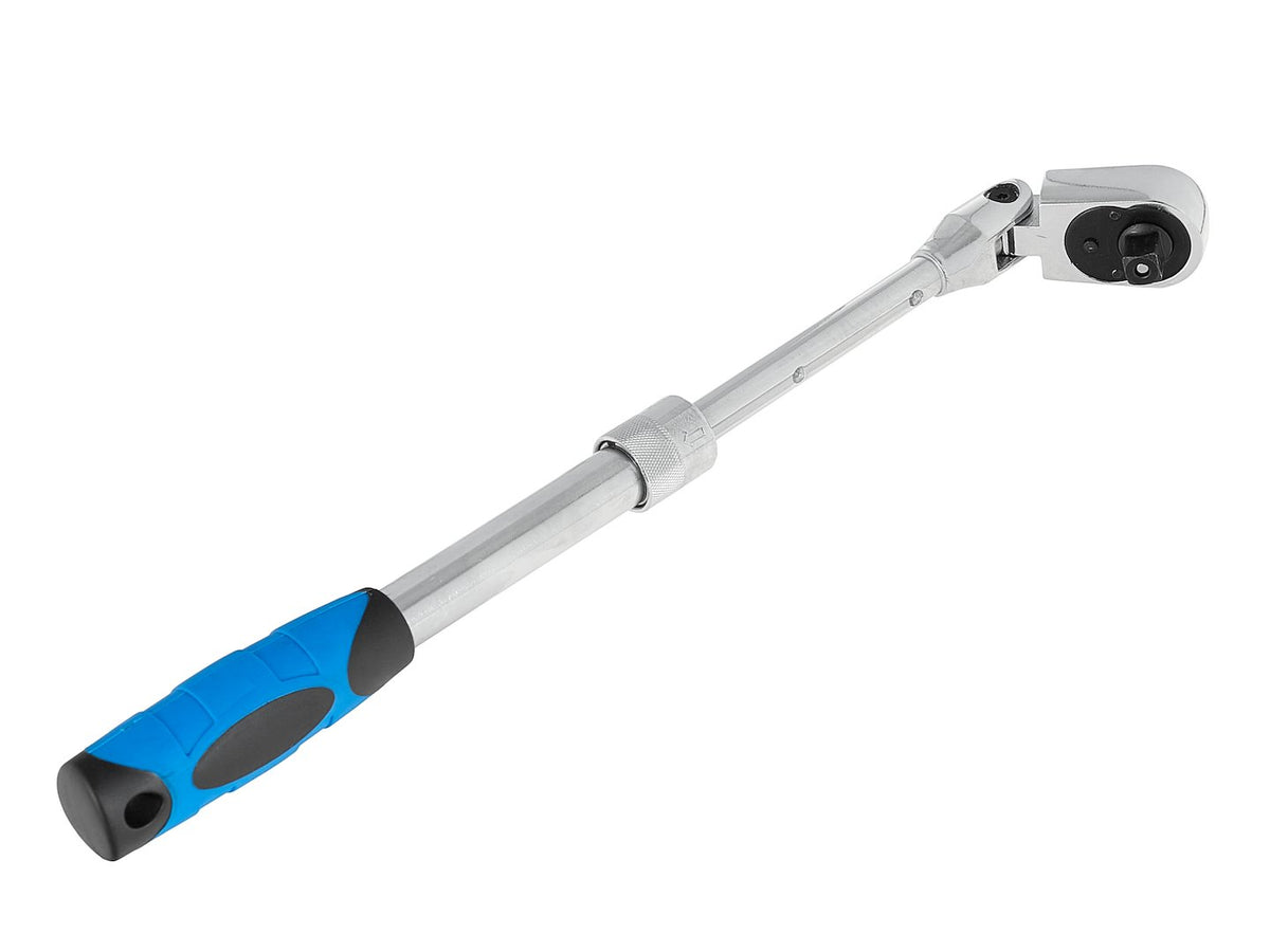 Telescopic flexible-head ratchet with handle 3/8" 285-375 mm 72T CrV
