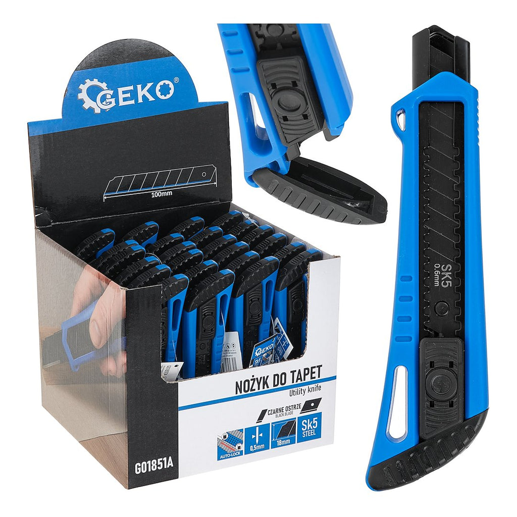 Utility knife 100x18x0.5mm type nr. 2 – display box – Pack of 24