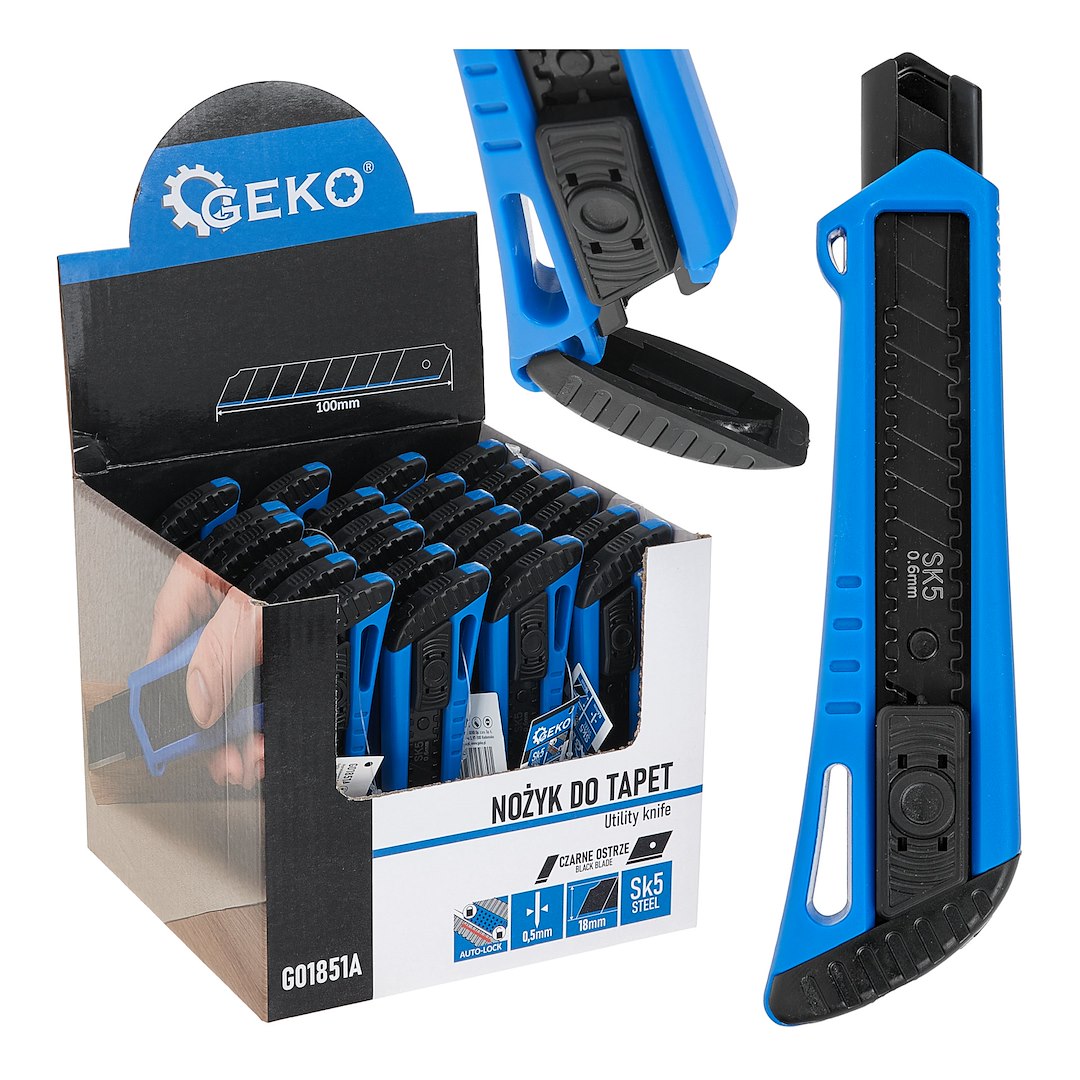 Utility knife 100x18x0.5mm type nr. 2 – display box – Pack of 24