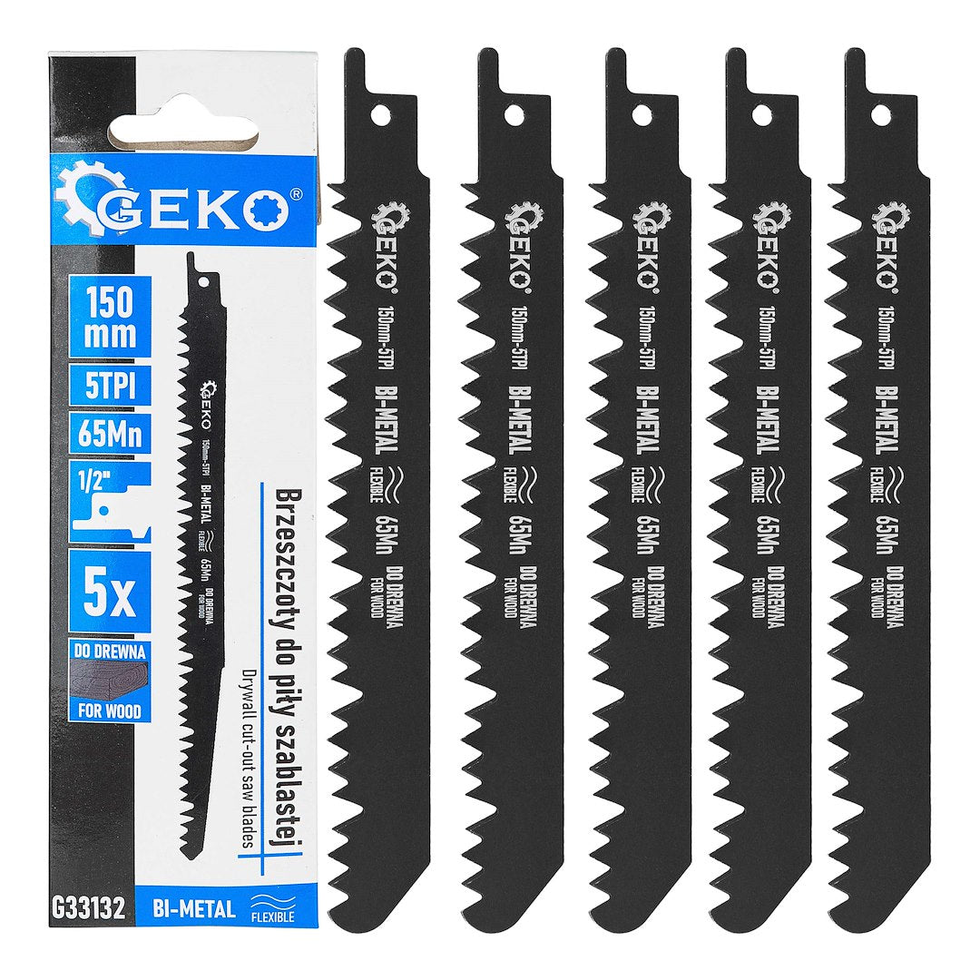 150 mm Bi-Metal Wood Cut-Out Saw Blades, 5 pcs