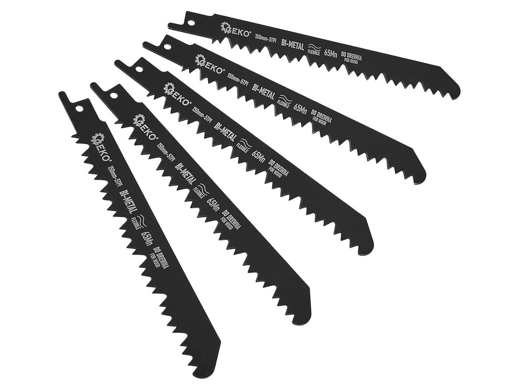150 mm Bi-Metal Wood Cut-Out Saw Blades, 5 pcs