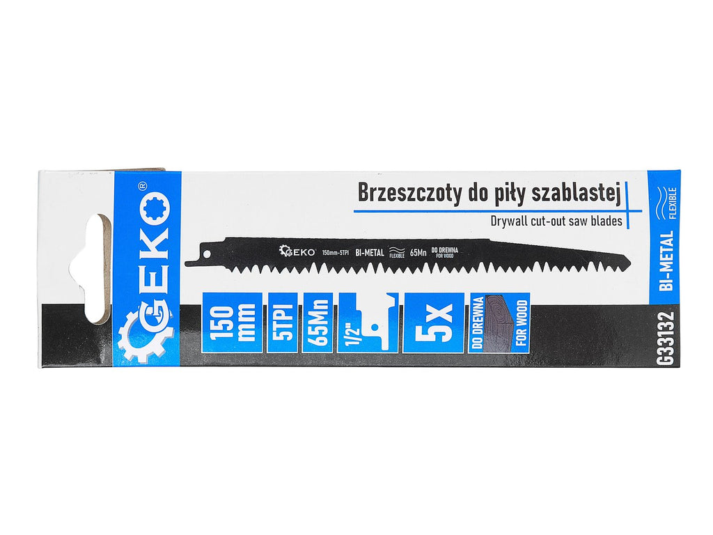 150 mm Bi-Metal Wood Cut-Out Saw Blades, 5 pcs