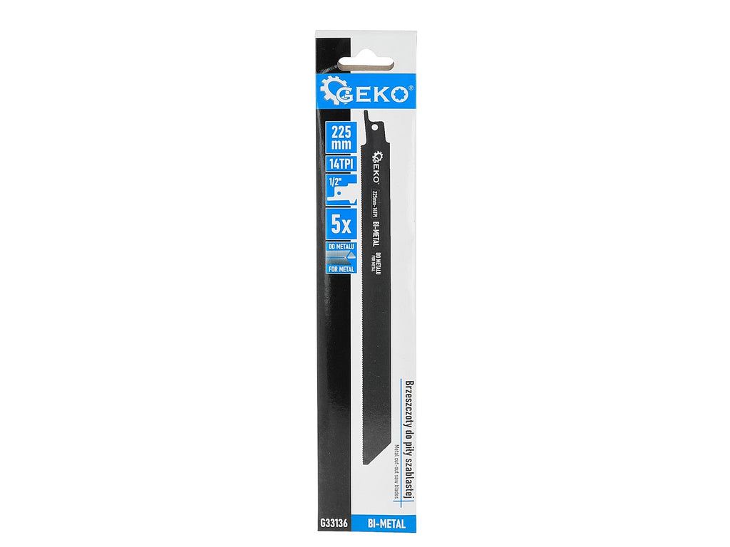 225 mm bi-metal metal cut-out saw blades, 5 pcs