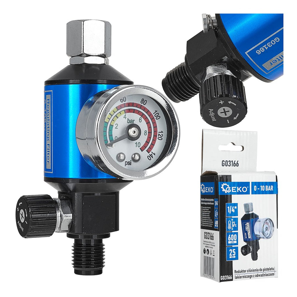 Pressure regulator with manometer 1/4"