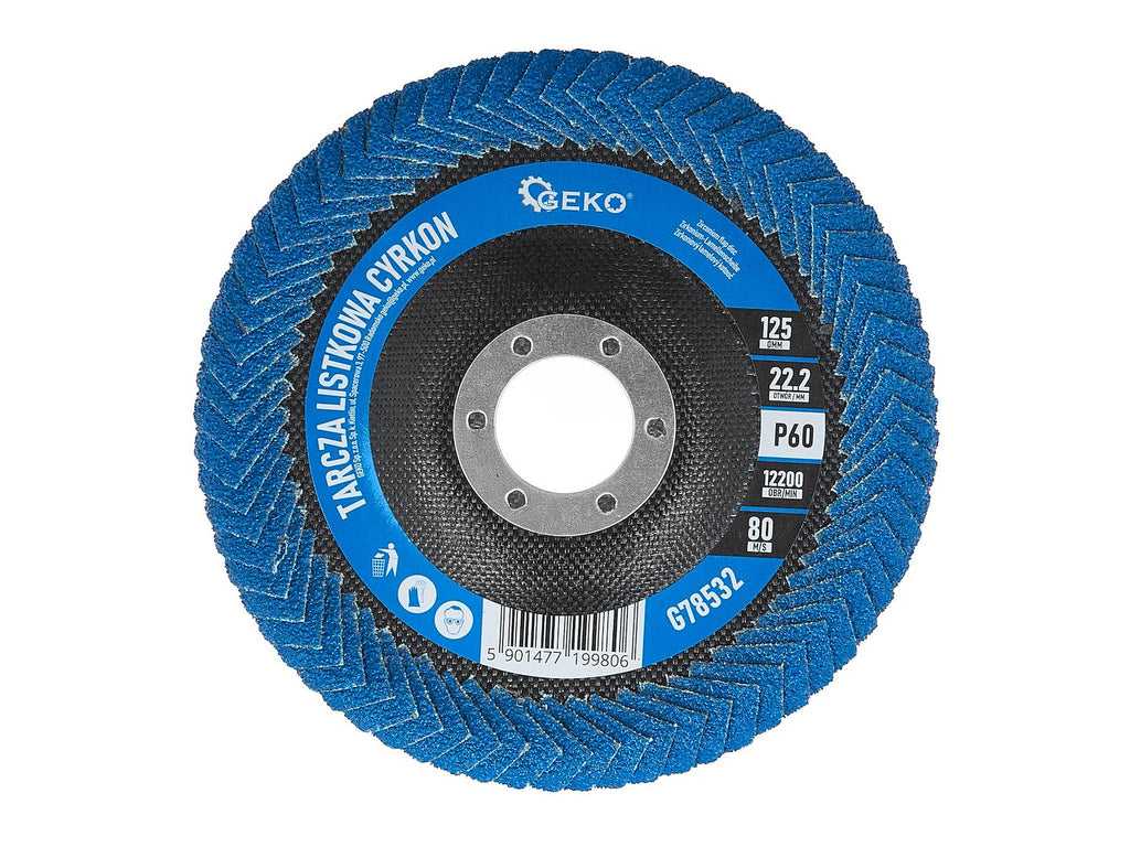 Zirconium Flap Disc for Inguinal Weld Cavities 125 P60 – Pack of 5