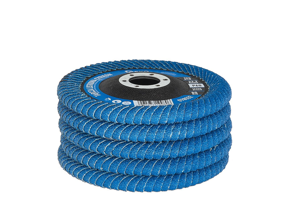 Zirconium Flap Disc for Inguinal Weld Cavities 125 P60 – Pack of 5