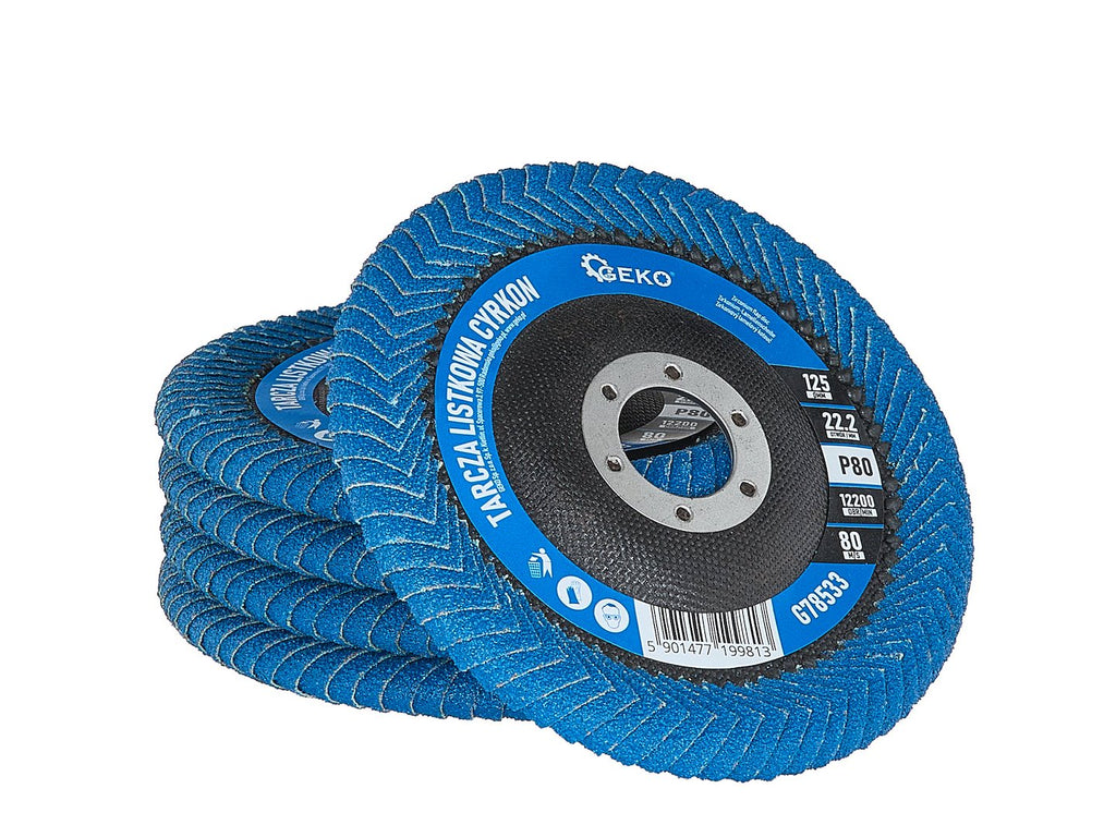 Zirconium flap disc for inguinal weld cavities 125 P80 – Pack of 5
