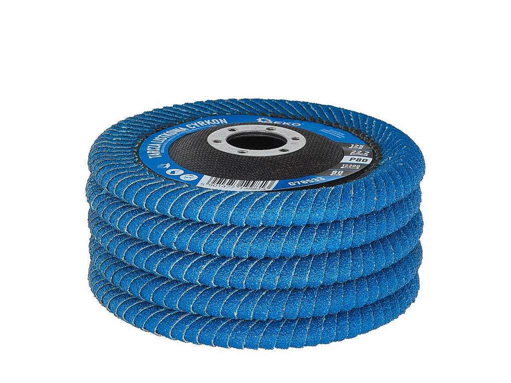 Zirconium flap disc for inguinal weld cavities 125 P80 – Pack of 5