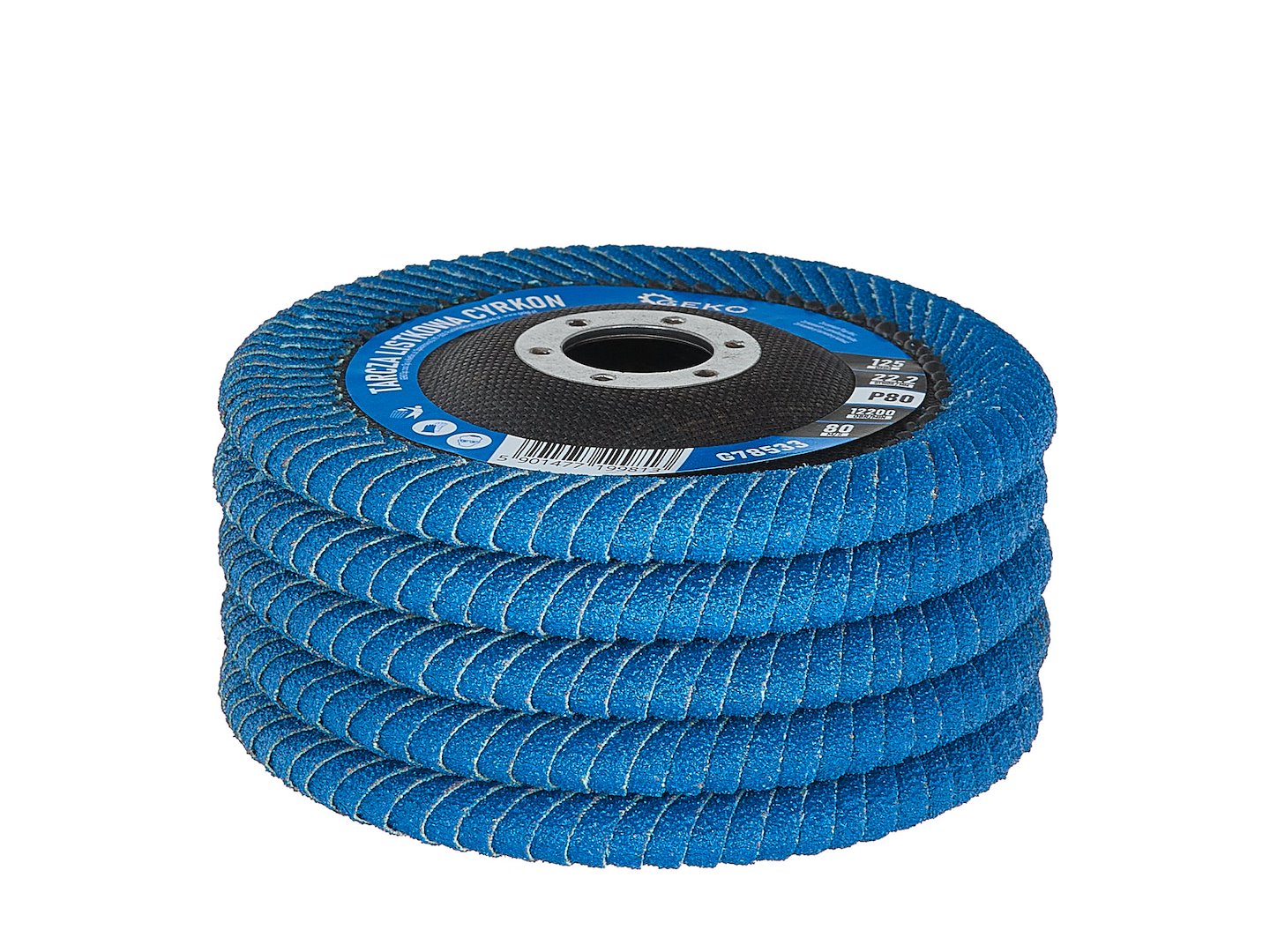 Zirconium flap disc for inguinal weld cavities 125 P80 – Pack of 5