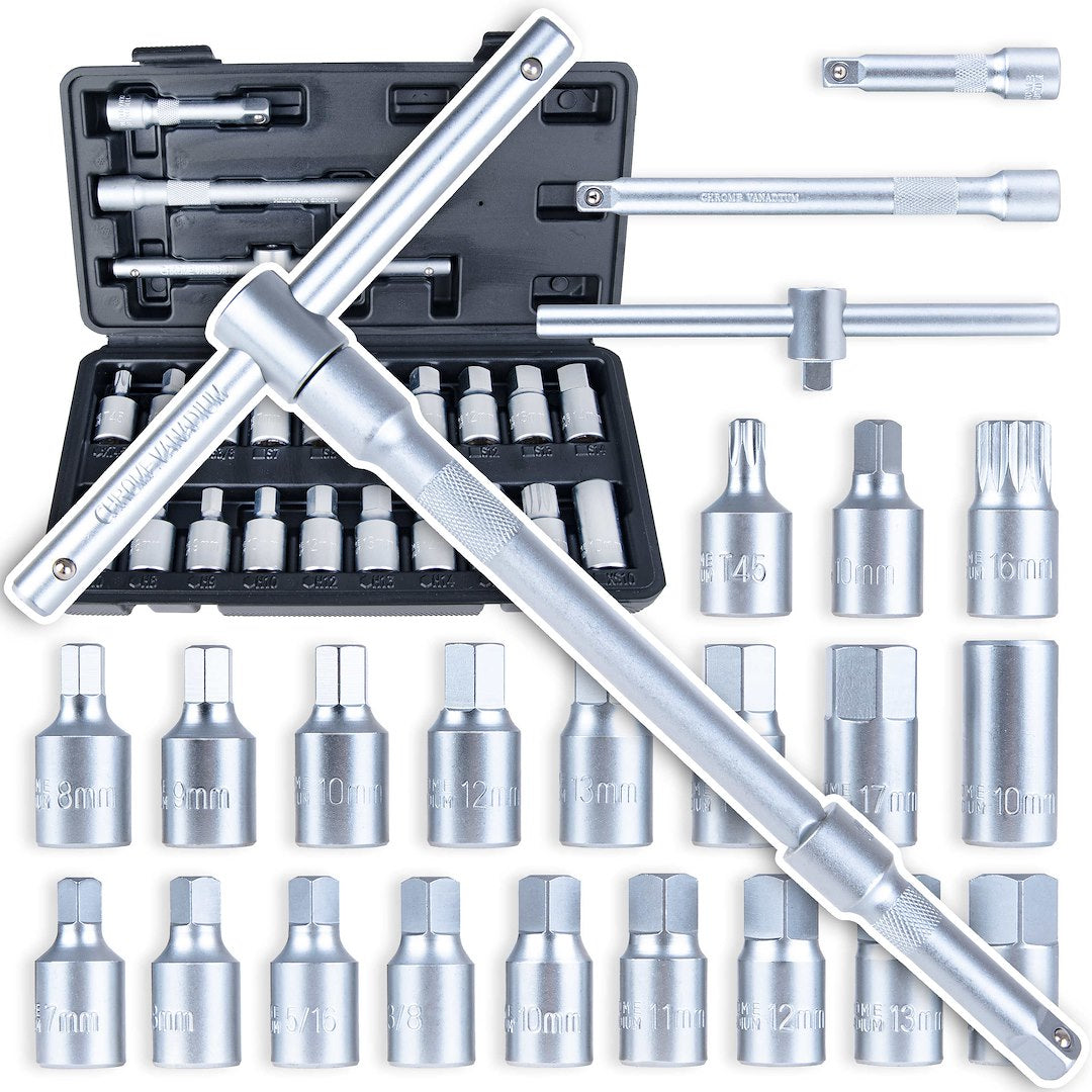 23pcs Quadrilateral and Hex Oil Drainer