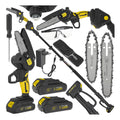 21V 6" cordless chainsaw 2x2.0Ah – XXL set with telescopic rod 1.65-2.50m