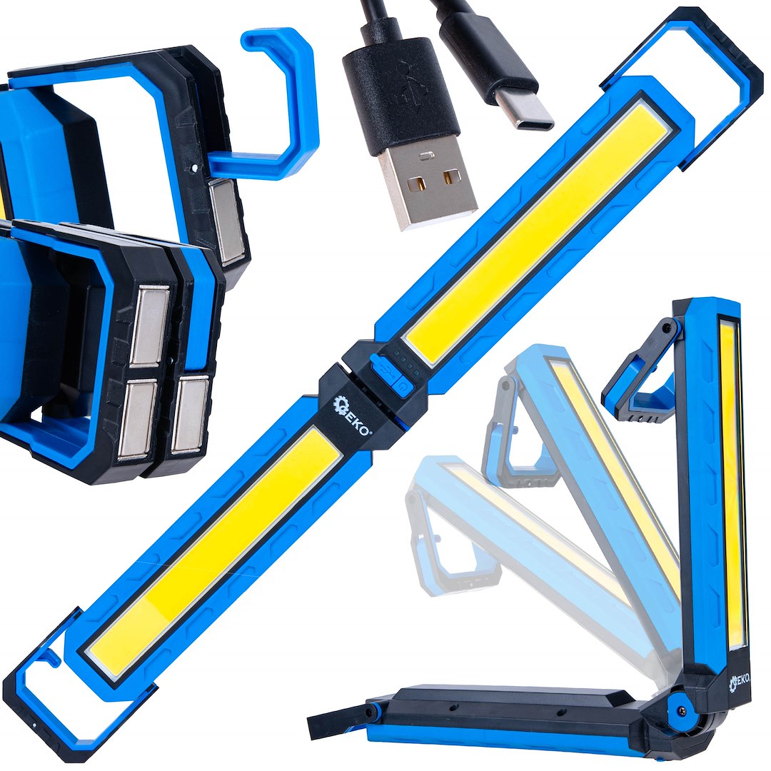 Workshop foldable lamp with magnets  LED COB 10W 4000mAh 1000lm