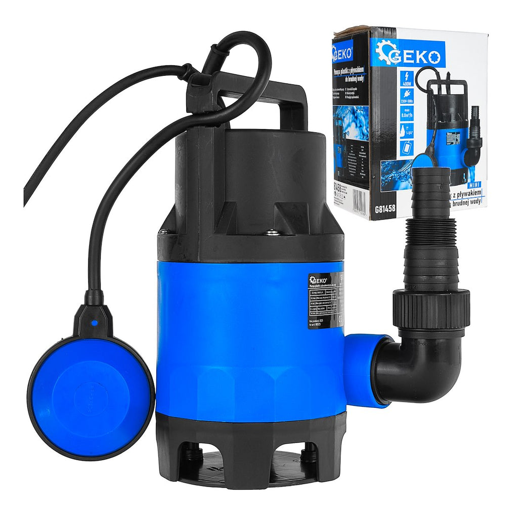 MINI plastic submersible water pump with float switch 400 W