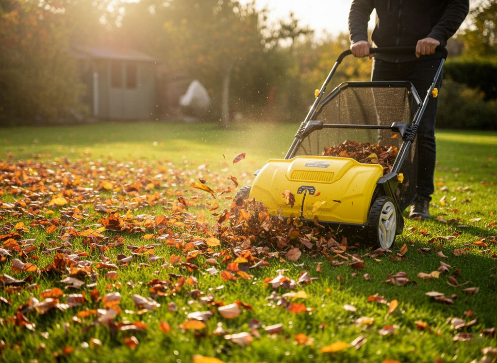 Hand-Push Lawn Sweeper for Grass and Leaves, 53 cm