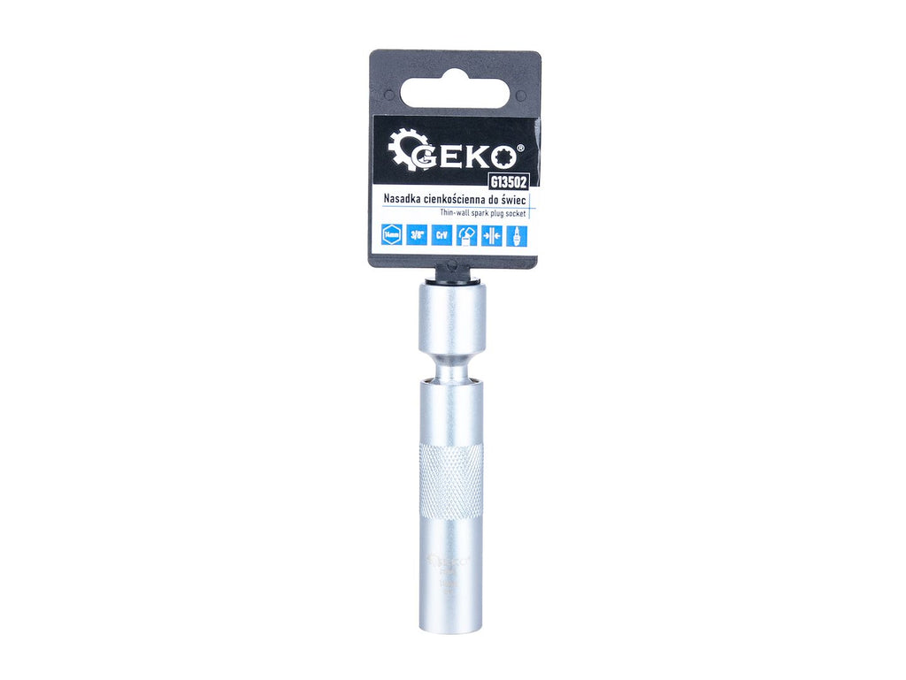 3/8" drive, 14 mm thin-walled spark plug socket with universal joint