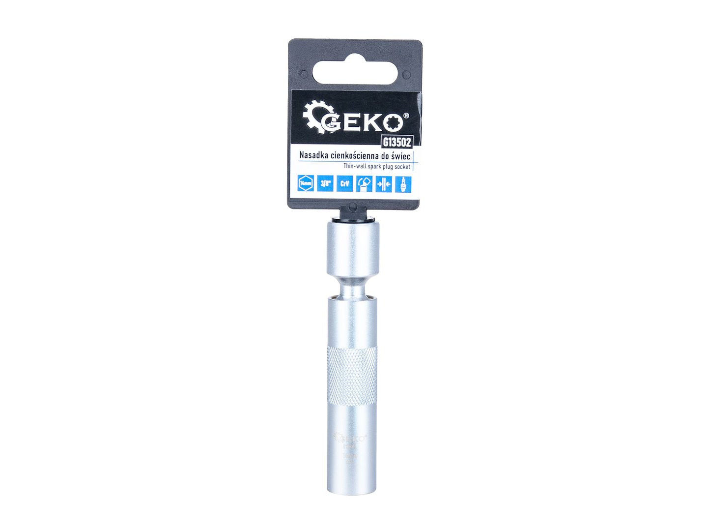 3/8" drive, 14 mm thin-walled spark plug socket with universal joint