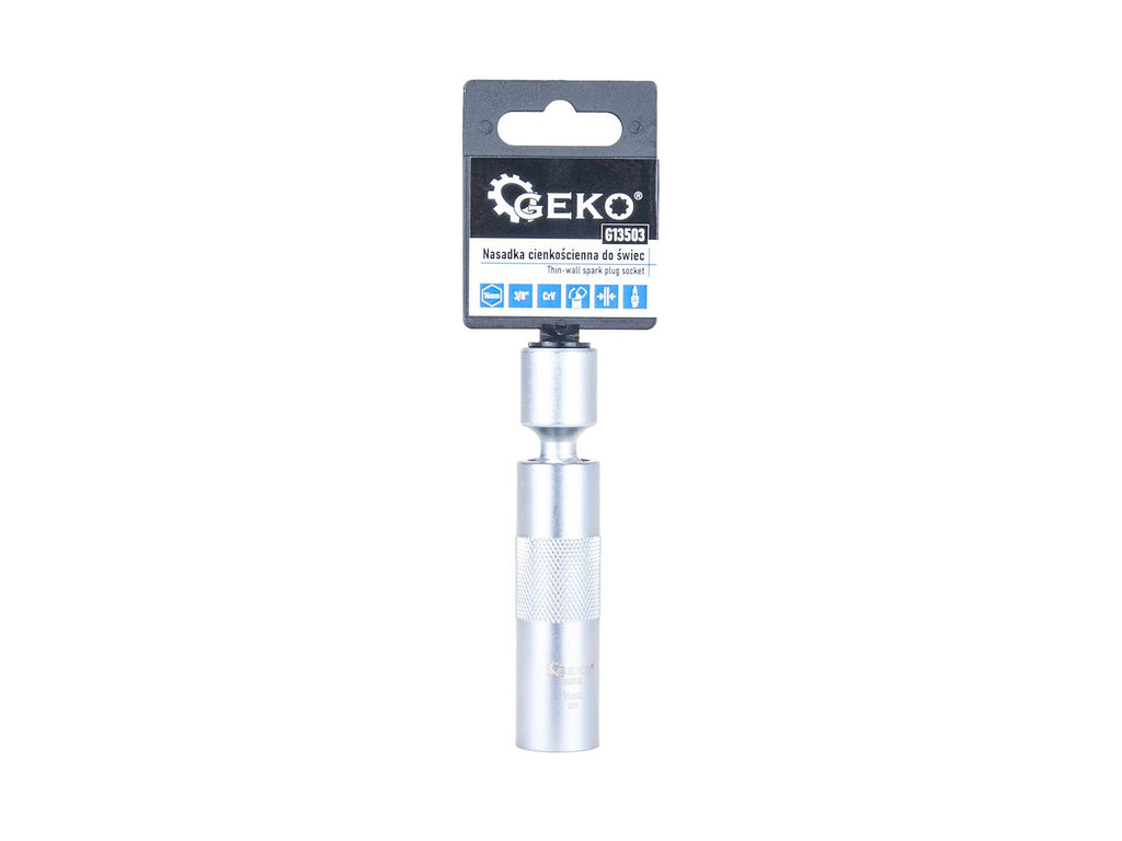 3/8" 16 mm thin-walled spark plug socket with universal joint