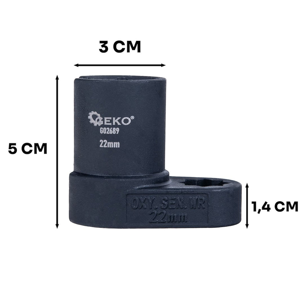 Offset oxygen sensor wrench, 22 mm, 1/2"