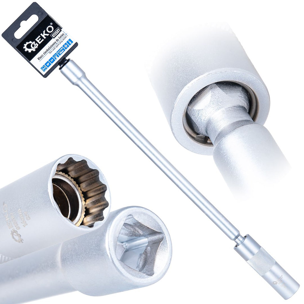 3/8" 16 mm thin-walled spark plug wrench with universal joint