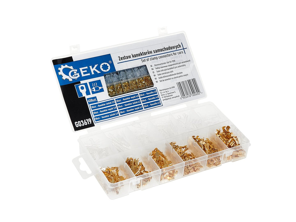 Automotive non-insulated terminal connector kit with sleeves, 450 pcs