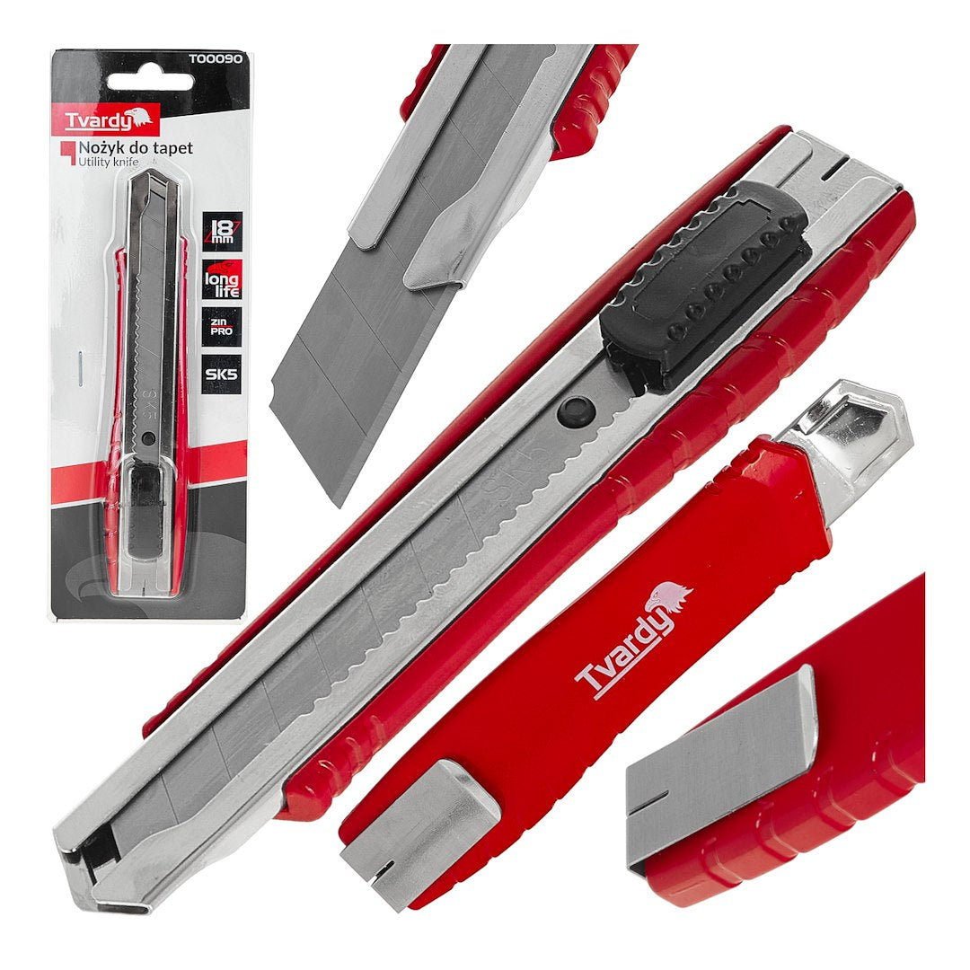 Utility Knife 100 x 18 x 0.5 mm GRIT SK5 TVARDY