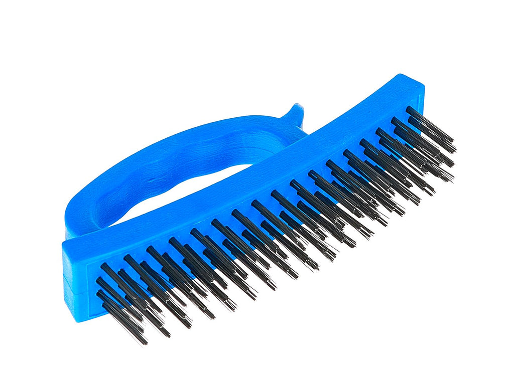 Wire brush with plastic handle, 165 mm – display box – Pack of 12