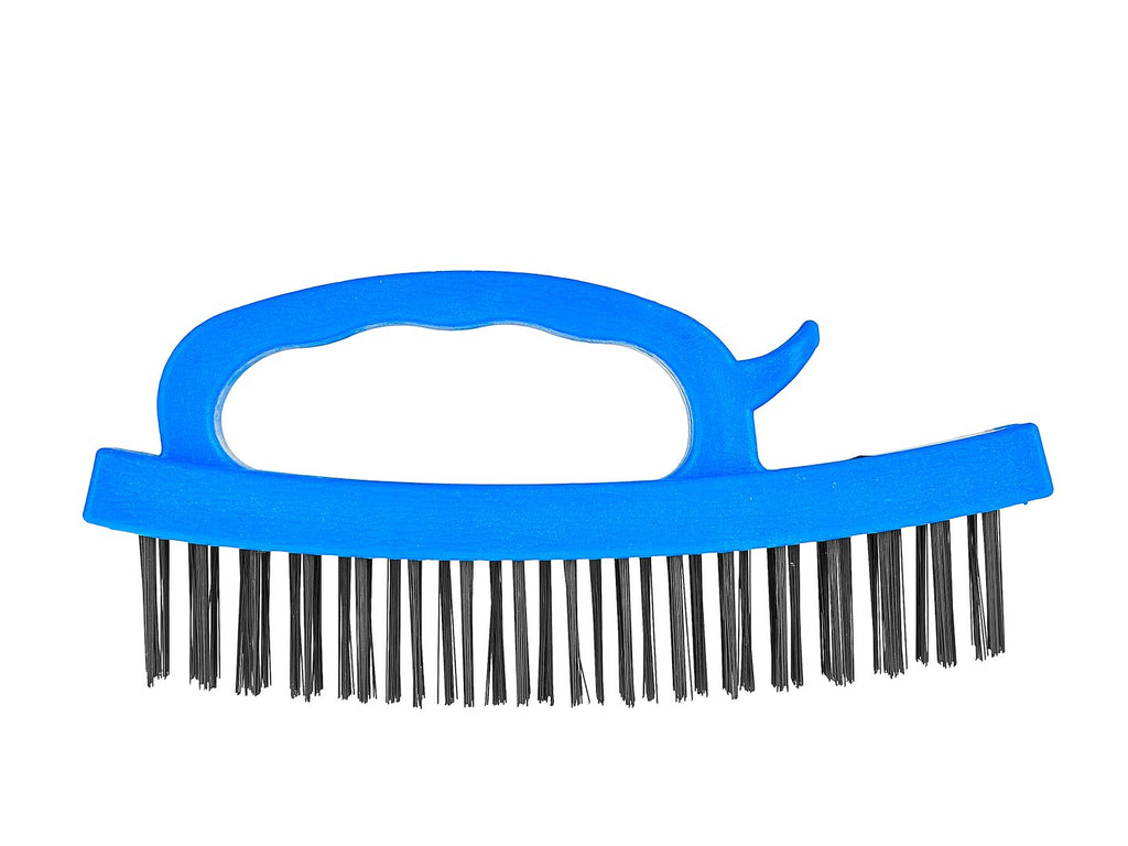 Wire brush with plastic handle, 165 mm – display box – Pack of 12