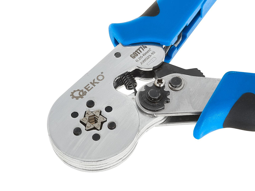 Self-adjustable hexagonal crimping tool 0.25–6 mm2