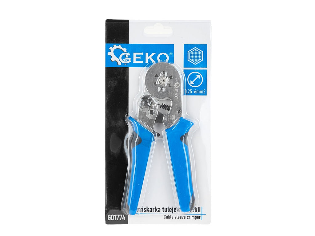 Self-adjustable hexagonal crimping tool 0.25–6 mm2